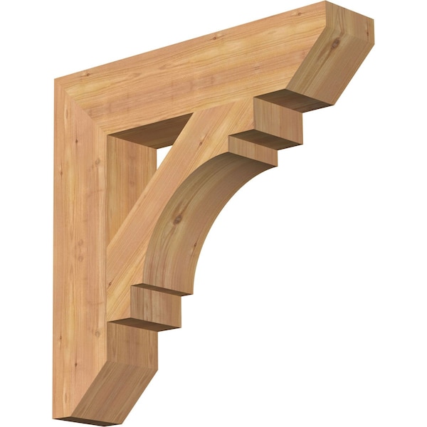 Ekena Millwork Merced Slat Smooth Bracket, Western Red Cedar, 5 1/2"W x 26"D x 26"H BKT06X26X26MRC06SWR - main